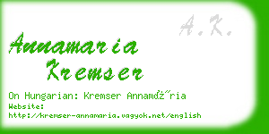 annamaria kremser business card